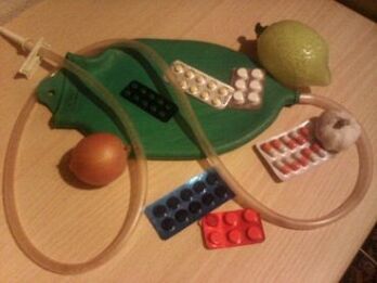 enema and medication to remove parasites