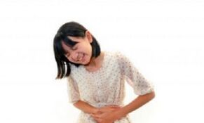 Abdominal pain in a girl with worms damage