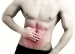 Abdominal pain with sovereignt lesions